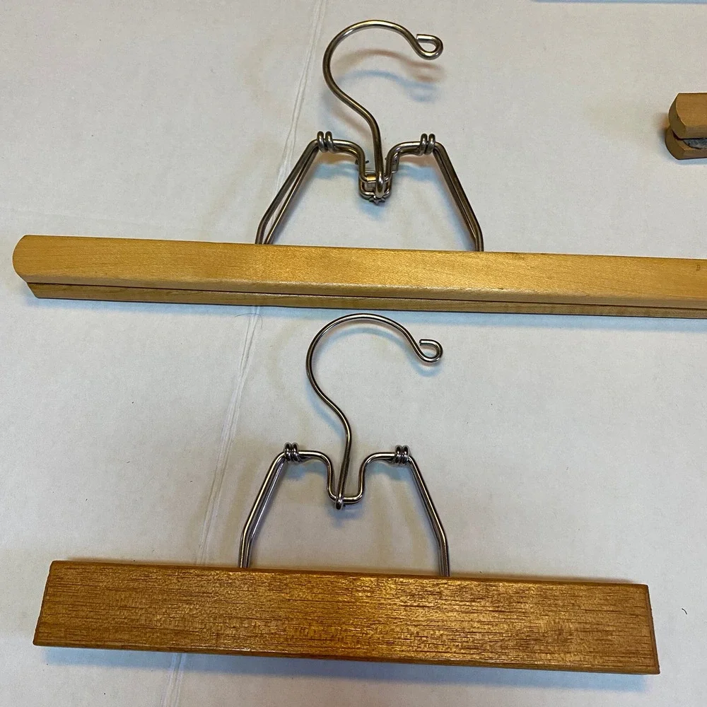 Vintage Skirt Slacks Pants Wooden Metal Swing Hook Hangers Mixed Lot of 11